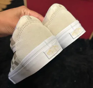 VANS old skool checkerboard suede satin lace up shoes sneakers women’s 8 new thumbnail 5