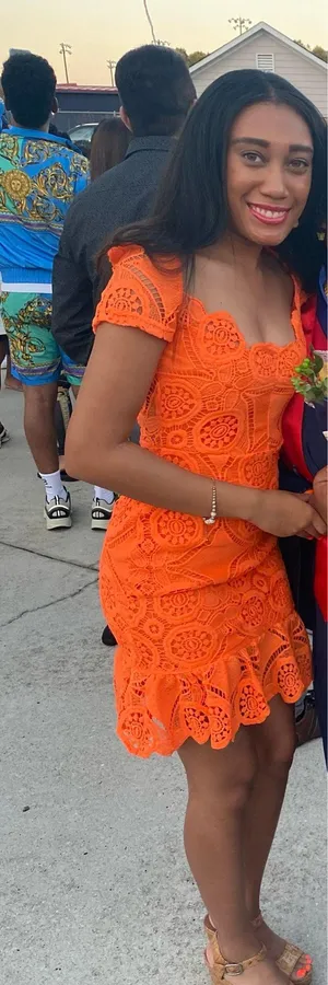 Orange citrus dress Size XS thumbnail 1