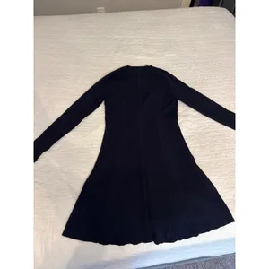 Ann Taylor Black Long Sleeve Fit and Flare Knit Dress‎ Womens small thumbnail 6
