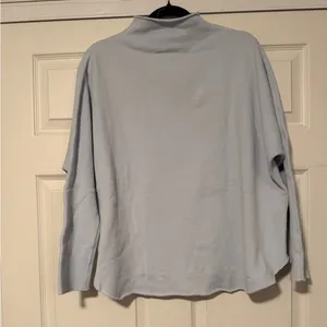 Frank & Eileen $228 Effie Baby Blue Funnel Neck‎ Capelet Triple Fleece Sweater thumbnail 2