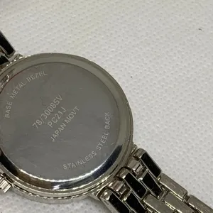 SilverTone tone women’s Quartz analog watch 32mm links bracelet size 7” running thumbnail 4