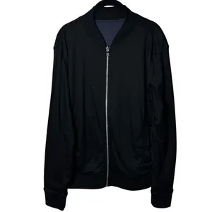 Banana Republic Black Zipup Jacket Capsule Preppy Athleisure Old Money M thumbnail 2