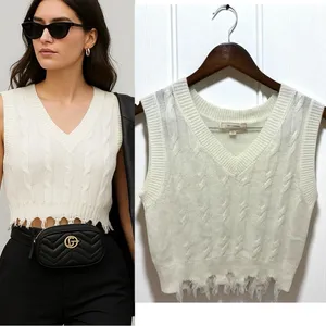 224 No Comment | NWOT Cable Knit Cropped Sweater Vest (Size M) - 3/$15 thumbnail 2