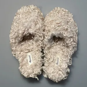 Madewell Furry Slippers Faux Fur Size 10 NWOT thumbnail 1