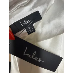 NWT Lulus Adoring Angel Ivory Satin Wide-Leg Halter Jumpsuit Luxurious Soft Sz S thumbnail 5