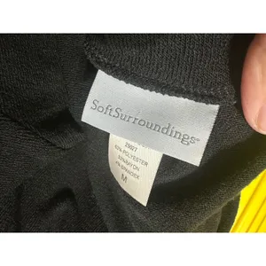 Soft Surroundings Womens Black‎ Cowl Neck Tunic Sweater Pockets Medium 25027 thumbnail 6