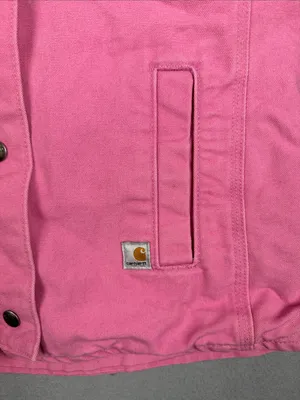 Carhartt Bubblegum Pink Hooded Sherpa-Lined Workwear Vest Size: XS (0/2) thumbnail 3