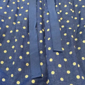 J Crew Linen Polka Dot Lined w Pockets Elasticated Waist Ribbon Tie Skirt 8 thumbnail 2