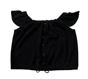 Madewell Black Crop Top Women Size Large | 34-21 thumbnail 1