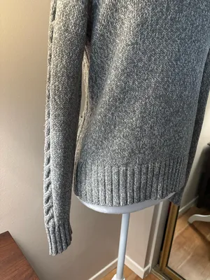 St. John's Bay Cardigan Women’s Size S Gray Cable Knit Sweater thumbnail 3