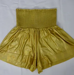 Gold High Waisted Shorts thumbnail 2