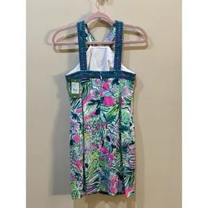 LILLY PULITZER Vena Stretch Shift Dress Size NWT Tropical early bloomer Size 00 thumbnail 3
