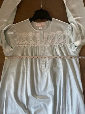 Oscar de la Renta Pink Label Vintage Nightgown Satin with Lace Detail thumbnail 8