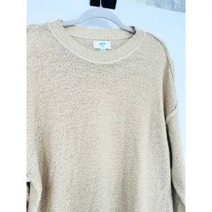 Aerie Womens Sweater Pullover Oversized Deconstructed Slouchy Beige Size‎ Medium thumbnail 2