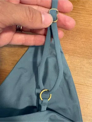 L Space Bikini Top Blue Gray Tank Size Medium thumbnail 3