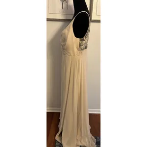 Azazie "Thana" Dress Champagne~Bridesmaid Formal Event Prom Wedding Size A16 NEW thumbnail 6