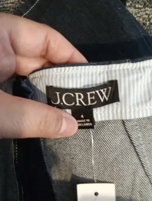 J Crew Fairfax Skirt In Denim Mini Skirt Cotton Rodeo Coastal Western Womens 4 thumbnail 5