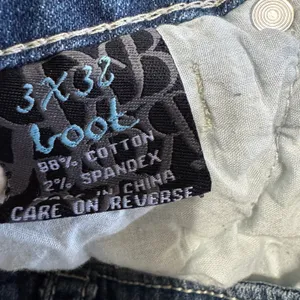 Royal Blue Womens Jeans 26x31 Low Rise Bootcut‎ Medium Wash Y2K Contrast Stitch thumbnail 4