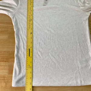 NWT Madewell Ribbed Crewneck Long-Sleeve Tee Cream Size L thumbnail 8