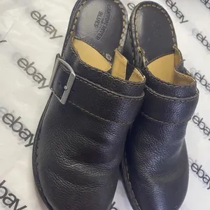 Canyon River Blues Brown Leather Slip on Clogs Womens Size 9M Comfort Mule Shoes thumbnail 3