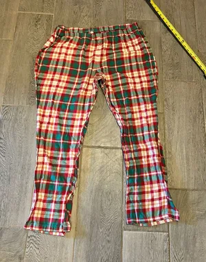 jammies for your family - green, red, and white plaid pajama pants - size xxl thumbnail 1