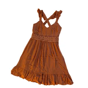 Sincerely Jules coral mini dress with crochet waistband Size Medium thumbnail 3