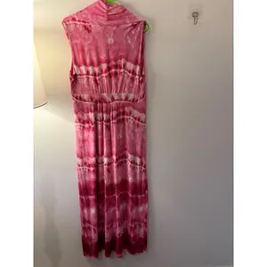 Chicos Pink Tie Dye Maxi Dress Sleeveless V-Neck Empire Waist Size 3 XL thumbnail 8
