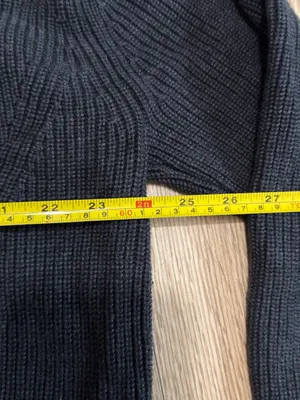 Tommy Hilfiger Black Ribbed Crewneck Sweater with Flag‎ Detail thumbnail 4