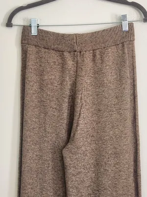 Heather Brown High Rise Cropped Sweater Pants Approx. Size Small to Medium thumbnail 5