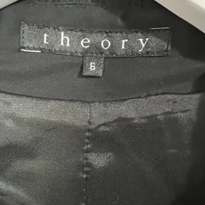 Theory Blazer Women's 6 Black Cotton Single Breasted Peak Lapel Classic Career‎ thumbnail 7