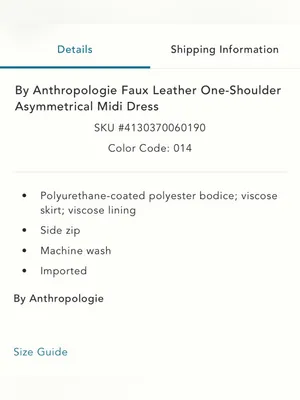 Anthropologie Asymmetric Faux Leather One-Shoulder Midi Dress thumbnail 4