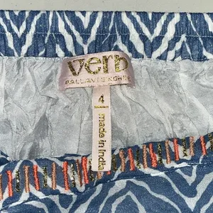 Verb Pallavi Singhee 4 Blue Print - Pink & Gold Embroidered Asymmetrical Skirt thumbnail 5
