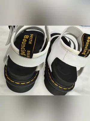 Dr. Martens White Triple-Strap Sandals with Black Sole size 9 NWOB thumbnail 3