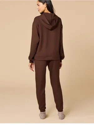 Softies DreamTech Oversize Hoodie Lounge Set Espresso Large New thumbnail 3