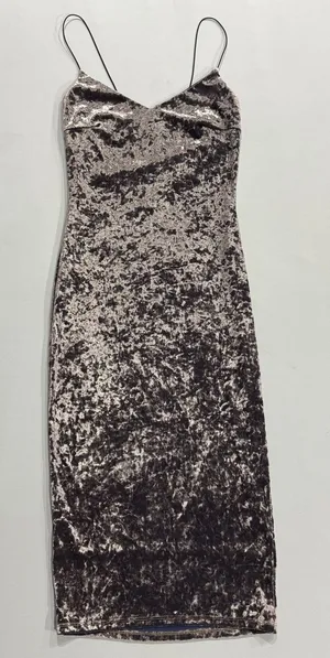Vintage 90s Y2K Charlotte Russe Crushed Velvet Maxi Slip Dress XS thumbnail 1