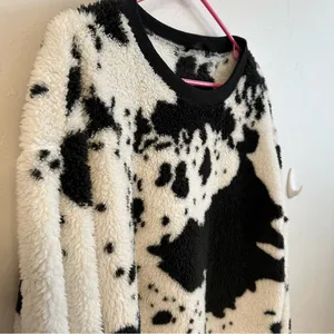 Black and White Cow Patterned Sweater thumbnail 2