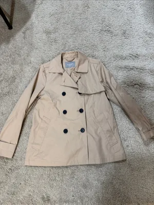 Everlane Beige Double-Breasted Trench Coat 100 percent cotton size M EUC thumbnail 2