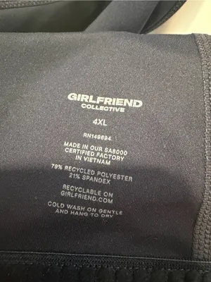 Girlfriend‎ Collective Navy Scoop Neck Tank Top thumbnail 2