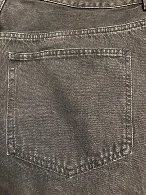 Madewell The Darted Barrel-Leg Jean button fly washed black NW235 Size 33 NWT thumbnail 10