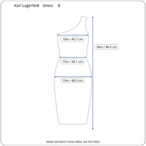 Karl Lagerfeld Dress Womens 8 One Shoulder Bridal Shower Chic Bachelorette READ‎ thumbnail 12