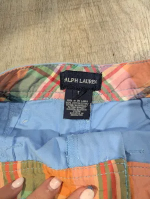 Vintage Ralph Lauren Chinos Blue Shorts Size 1 thumbnail 3