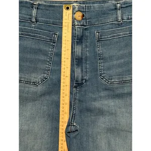 Maeve The Colette Wide Leg Jeans High Rise Cropped Blue Size 32 Anthropologie thumbnail 7