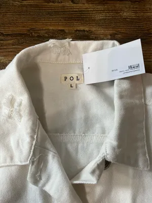 POL White Jean Jacket with Star Accents NWT thumbnail 5