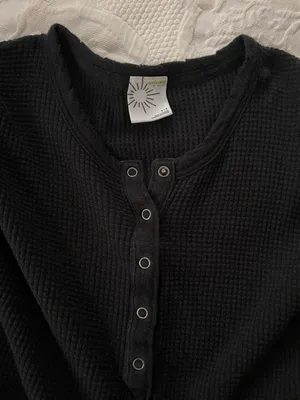 Aerie Offline by waffle knit long sleeve henley thumbnail 4