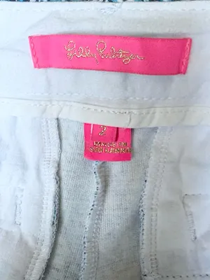EUC Lilly Pulitzer Callahan Shorts Cumulus Blue Blooming Together Size 2 thumbnail 5