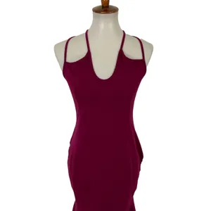 ASOS Plum Midi Dress 6 Sleeveless Bodycon Cocktail Wedding Guest‎ thumbnail 2