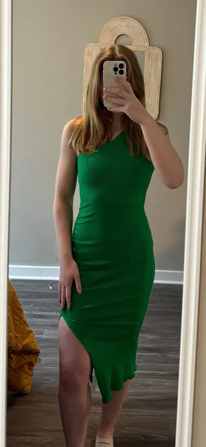 Lulus Green Midi Dress thumbnail 1