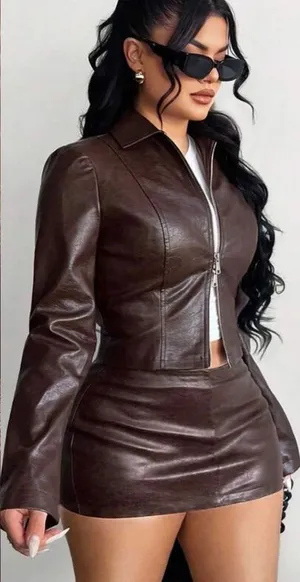 SheIn Leather Jacket thumbnail 1