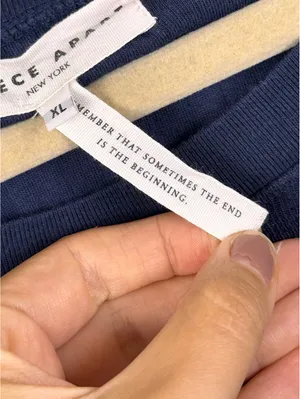 Apiece Apart Olimpio Puff Sleeve Sweatshirt Blue Cotton Women’s XL thumbnail 4