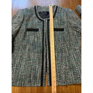 DAISY FUENTES Tweed Blazer Jacket  Lined Size Large thumbnail 6